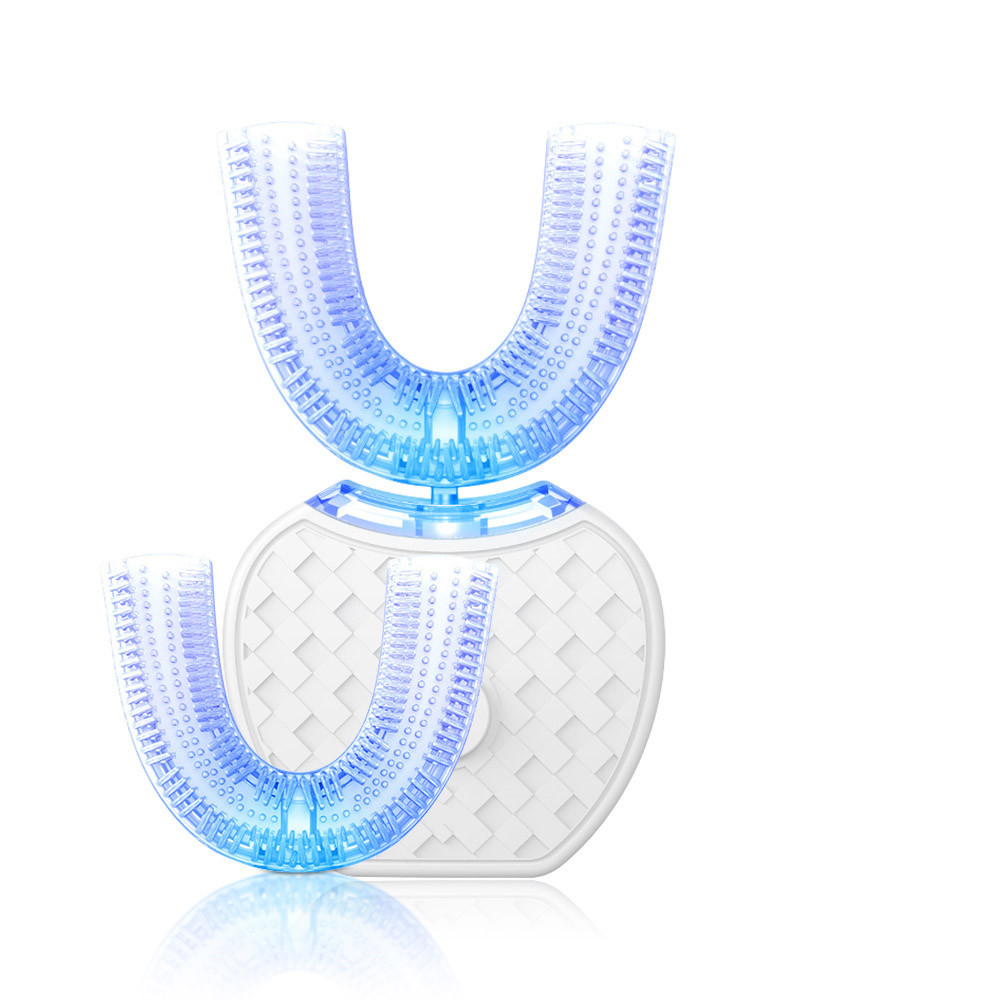 360 Degrees Intelligent Automatic Electric Toothbrush Waterproof U Type Tooth Brush Whitening Blue Light USB Charging - Image 4