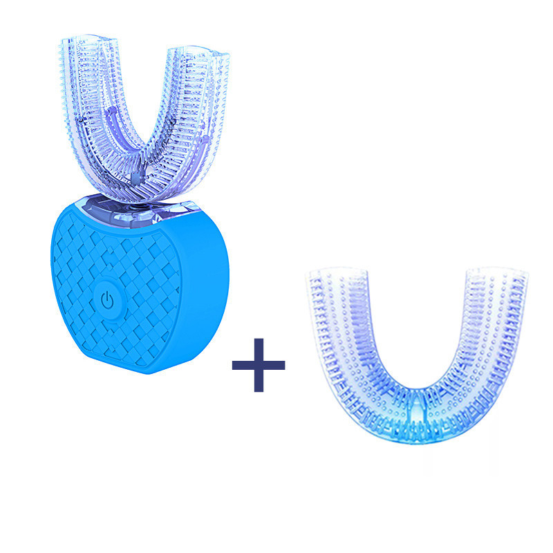 360 Degrees Intelligent Automatic Electric Toothbrush Waterproof U Type Tooth Brush Whitening Blue Light USB Charging - Image 9