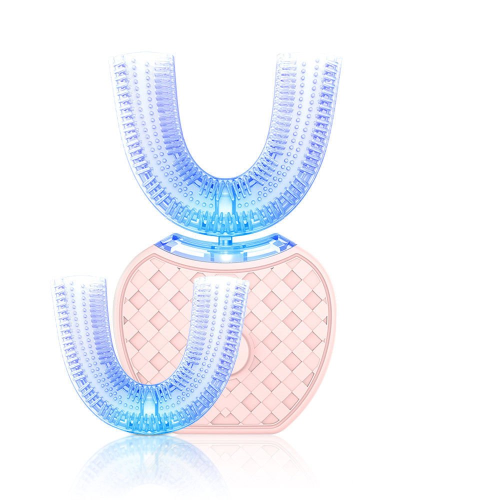 360 Degrees Intelligent Automatic Electric Toothbrush Waterproof U Type Tooth Brush Whitening Blue Light USB Charging - Image 8